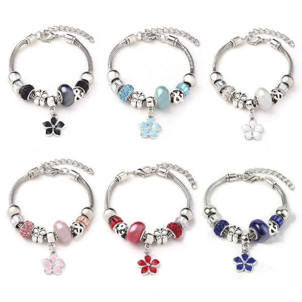 Colorful Crystal Beaded Bracelet Girls