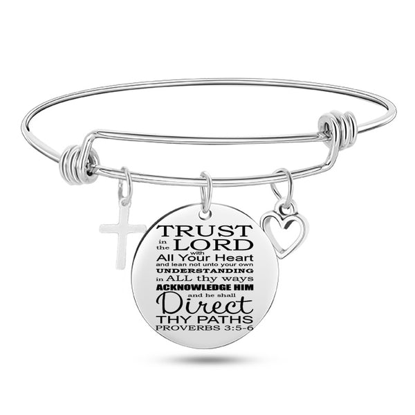 Jesus Bible Scripture Bangle Bracelet