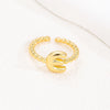 18K Gold Glossy Letter Ring