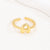 18K Gold Glossy Letter Ring