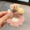 Little Bear Hairy Hair Rope Cute Girl Simple Hair Tie