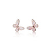 Silver Forest Mini Pink Butterfly Stud Earrings