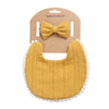 Linen Cotton Solid Color Printing Children Double-Sided Bib Bib Baby Saliva Pocket