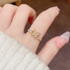 Beautiful Gold Plated Inlaid Butterfly Ring