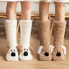 Cute Cartoon Dog Floor Socks Winter Warm Non-slip Plush Socks