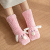 Cute Cartoon Dog Floor Socks Winter Warm Non-slip Plush Socks