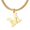 Minimalist A-Z Letter Pendant Necklace For Girls Teen Stainless Steel Gold Color Chains Jewelry Birthday Gift