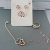 5PCS Fashion Butterfly Pendants Necklace Earrings Ring Bracelet Sets For Teens Girls Gift Jewelry Set