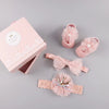 New baby hair accessories socks and shoes set box