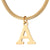 Minimalist A-Z Letter Pendant Necklace For Girls Teen Stainless Steel Gold Color Chains Jewelry Birthday Gift