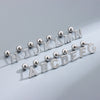 S925 Sterling Silver Glossy 26 Letters Screw Pin Ear Studs