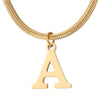 Minimalist A-Z Letter Pendant Necklace For Girls Teen Stainless Steel Gold Color Chains Jewelry Birthday Gift