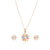 Stud Earrings Necklace Jewelry Set