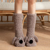 Cute Cartoon Dog Floor Socks Winter Warm Non-slip Plush Socks