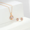 Stud Earrings Necklace Jewelry Set