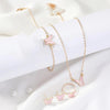 5PCS Fashion Butterfly Pendants Necklace Earrings Ring Bracelet Sets For Teens Girls Gift Jewelry Set