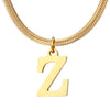 Minimalist A-Z Letter Pendant Necklace For Girls Teen Stainless Steel Gold Color Chains Jewelry Birthday Gift