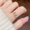 Beautiful Gold Plated Inlaid Butterfly Ring