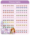 Disney girls Frozen elsaAnna 3D earrings and nail stickers