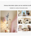 Nordic Wall Light Crystal Bracket Sconce for Children Home Interior Lighting Girl Bedroom Bedside Living Room Resin Wall Lamp