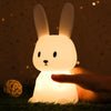 Adorable and Charming Kawaii USB Rechargeable Rabbit Night Light - Delightful Cute Bunny Lamp Enhances Room Decor with Cozy Charm