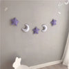 Nordic Felt Fabric String Star Garland Party Banner Tent Bed Mat Baby Shower Bunting Ornament Kids Room Hanging Wall Decor