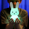 Adorable and Charming Kawaii USB Rechargeable Rabbit Night Light - Delightful Cute Bunny Lamp Enhances Room Decor with Cozy Charm