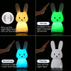 Adorable and Charming Kawaii USB Rechargeable Rabbit Night Light - Delightful Cute Bunny Lamp Enhances Room Decor with Cozy Charm