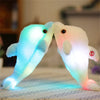 Cute Creative Luminous Plush 32cm Toy Dolphin Doll Glowing LED Light Animal Toys Colorful Doll Pillow Children's Lovely Gift