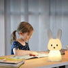 Adorable and Charming Kawaii USB Rechargeable Rabbit Night Light - Delightful Cute Bunny Lamp Enhances Room Decor with Cozy Charm