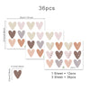 36pcs Heart Shape Trendy Boho Style Wall Stickers Bohemian Wall Decals for Living Room Bedroom Nursery Room Kids Room Home Decor