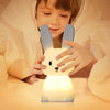 Adorable and Charming Kawaii USB Rechargeable Rabbit Night Light - Delightful Cute Bunny Lamp Enhances Room Decor with Cozy Charm