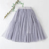 Cotton Lace Tutu Pleated Skirt For Girls Black Pink Gray Children's Clothing