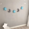 Nordic Felt Fabric String Star Garland Party Banner Tent Bed Mat Baby Shower Bunting Ornament Kids Room Hanging Wall Decor