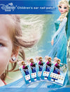 Disney girls Frozen elsaAnna 3D earrings and nail stickers