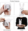 Adorable and Charming Kawaii USB Rechargeable Rabbit Night Light - Delightful Cute Bunny Lamp Enhances Room Decor with Cozy Charm