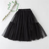 Cotton Lace Tutu Pleated Skirt For Girls Black Pink Gray Children's Clothing