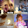 Adorable and Charming Kawaii USB Rechargeable Rabbit Night Light - Delightful Cute Bunny Lamp Enhances Room Decor with Cozy Charm