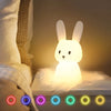 Adorable and Charming Kawaii USB Rechargeable Rabbit Night Light - Delightful Cute Bunny Lamp Enhances Room Decor with Cozy Charm