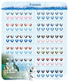 Disney girls Frozen elsaAnna 3D earrings and nail stickers