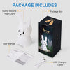 Adorable and Charming Kawaii USB Rechargeable Rabbit Night Light - Delightful Cute Bunny Lamp Enhances Room Decor with Cozy Charm