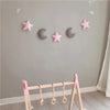 Nordic Felt Fabric String Star Garland Party Banner Tent Bed Mat Baby Shower Bunting Ornament Kids Room Hanging Wall Decor