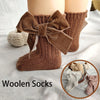 Autumn Baby Infant Socks Thick Knitted Girls Ankle Socks Big Bows Warm Cotton Children Socks Toddlers Boot Socks 0-5Years