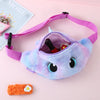 Plush Unicorn Waist Bag Plush Toy Kids Fanny Pack Cartoon Plush Women Belt Bag Fashion Travel Phone Pouch Chest Bag