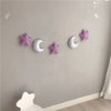 Nordic Felt Fabric String Star Garland Party Banner Tent Bed Mat Baby Shower Bunting Ornament Kids Room Hanging Wall Decor