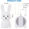 Adorable and Charming Kawaii USB Rechargeable Rabbit Night Light - Delightful Cute Bunny Lamp Enhances Room Decor with Cozy Charm