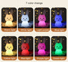 Adorable and Charming Kawaii USB Rechargeable Rabbit Night Light - Delightful Cute Bunny Lamp Enhances Room Decor with Cozy Charm