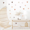 36pcs Heart Shape Trendy Boho Style Wall Stickers Bohemian Wall Decals for Living Room Bedroom Nursery Room Kids Room Home Decor