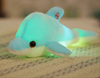 Cute Creative Luminous Plush 32cm Toy Dolphin Doll Glowing LED Light Animal Toys Colorful Doll Pillow Children's Lovely Gift