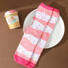 A pair of stylish, unique and interesting ice cream pattern gift socks for girl teen and women, suitable for all seasons